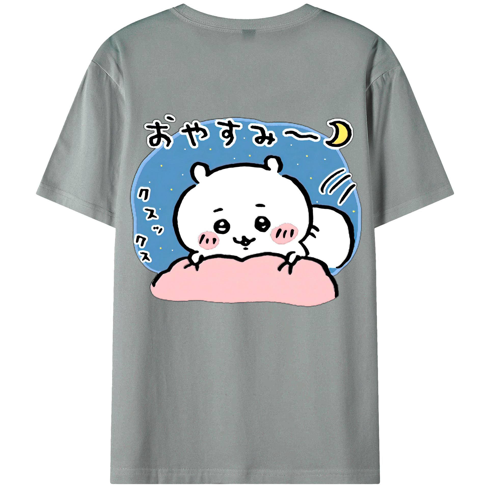 （画像用） ちいかわ ちいかわ Chii-kawa chiikawa 綿100％ メンズ半袖Tシャツ（バックプリント） 通気性